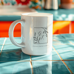 Mug Crête Botanique Monogramme Intemporel
