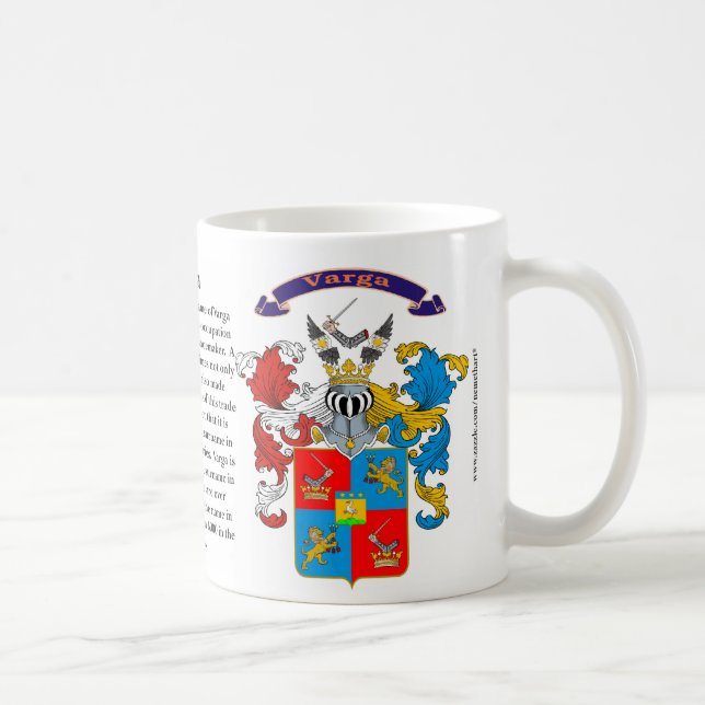 Mug Crête de famille de Varga comprenant l'histoire et (Droite)