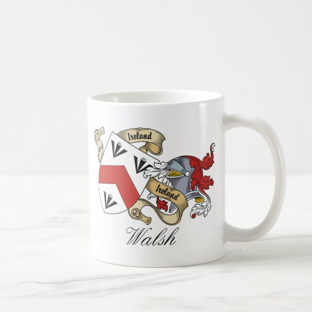 Mug Crête de famille de Walsh (Droite)