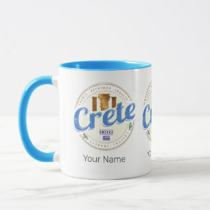 Mug Crète Île Grèce Retro Vintage Vacances Souvenir