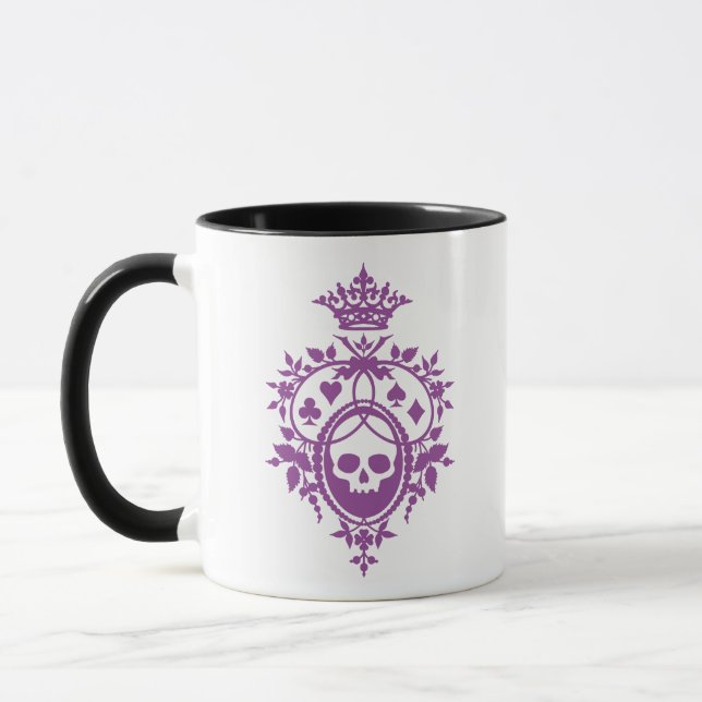 Mug Crête violette avec crâne et costume de costume Mu (Gauche)