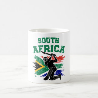 Mug Cricket sud-africain, Afrique du Sud Flag fan Cade
