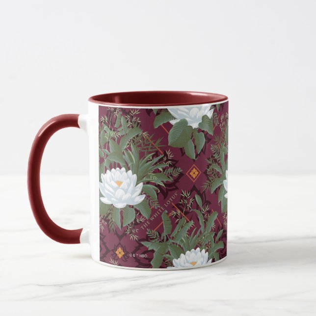 Mug Crimson Lotus Elegance Motif - Le Lotus Blanc (Gauche)