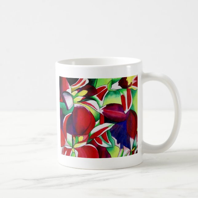 Mug Crimson tropical Singapour Orchidées fleuris (Droite)