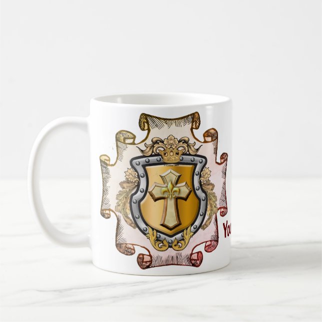 Mug Cristo Cross Shield Nom (Gauche)