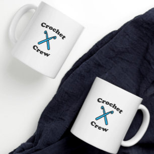 Mug Crochet Crew Funny Blue Hooks