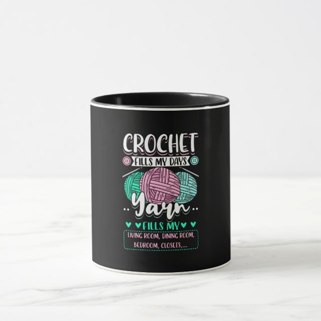 Mug Crochet - Crochet remplit mes jours (Centre)