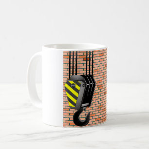 Mug Crochet de grue industrielle avec mur de briques