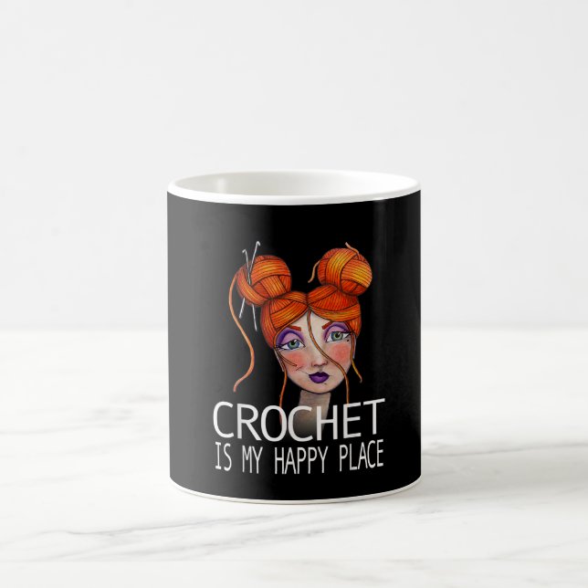 Mug Crochet Est Mon Heureux Endroit Funny Gift Crochet (Centre)