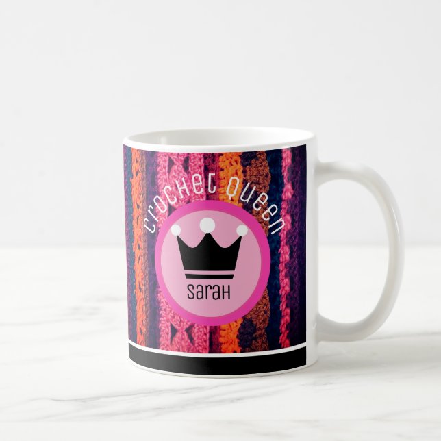 Mug Crochet Queen ! Un cadeau amusant pour les amateur (Droite)