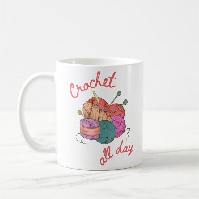 Mug Crochet toute la journée (Gauche)