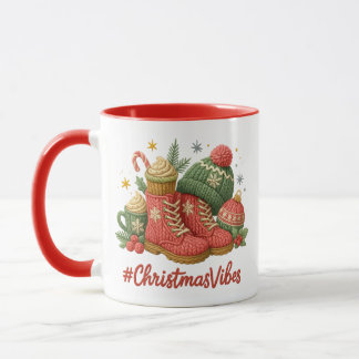 Mug Crochet Yarn Christmas Vibes Design