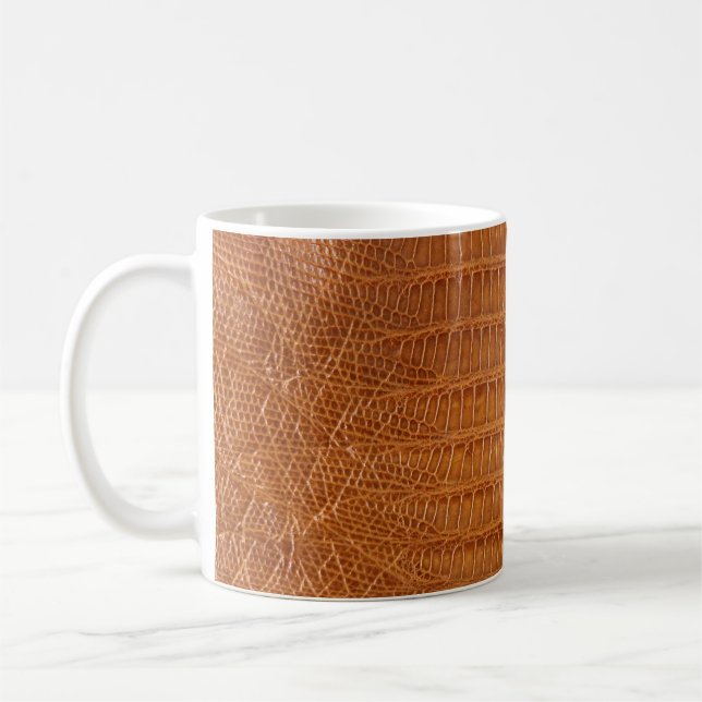 Mug Crocodile alligator reptile texture cuir fermer  (Gauche)