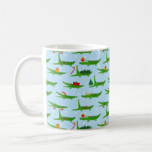 Mug Crocodiles festifs dans les costumes de Noël Motif