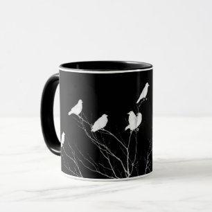 Mug Croisement D'Arbre Noir Et Blanc