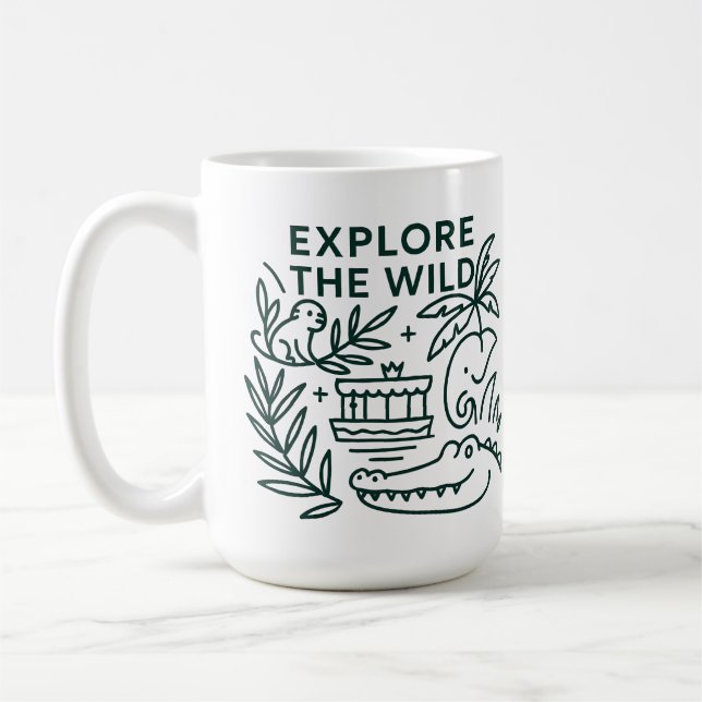 Mug Croisière en bateau Jungle, Parc à thème, Design m (Gauche)
