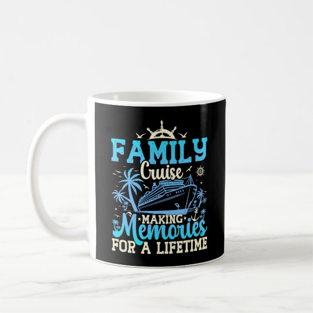 Mug Croisière En Famille Pour Souvenir D'Une Vie Drôle (Gauche)