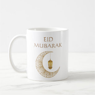 Mug Croissant de Lune Doré & Lanterne Eid Mubarak Isla
