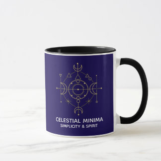 Mug Croissant de Lune Minimaliste & Ligne Artistique d