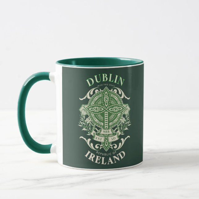 Mug Croix celtique irlandaise de Dublin (Gauche)