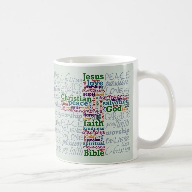 Mug Croix de l'art chrétien du mot (Droite)