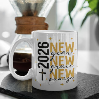 Mug Croix de verset personnalisée pour la nouvelle ann