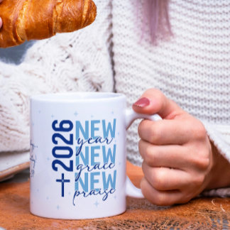 Mug Croix de verset personnalisée pour la nouvelle ann