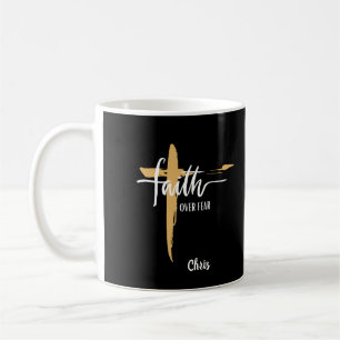 Mug Croix dorée Foi Sur La Peur