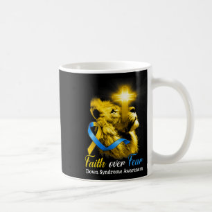 Mug Croix Lion Chrétien La Foi Surmonte La Peur Trisom