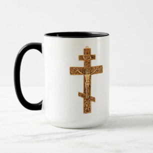 Mug Croix orthodoxe élégante en or