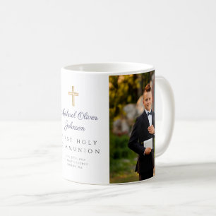 Mug Croix Religieuse moderne Photo Boy First Communion