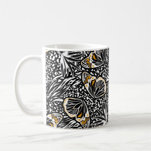 Mug Croquis à la main tendance papillons volant se mél (Gauche)