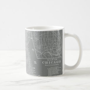 Mug Croquis de carte de ville de Chicago