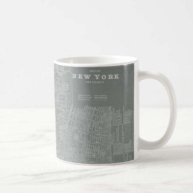 Mug Croquis de la carte de New York (Droite)