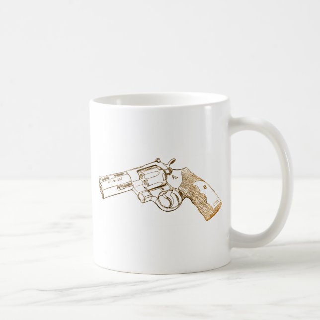 Mug Croquis de magnum du python 357 de colt (Droite)