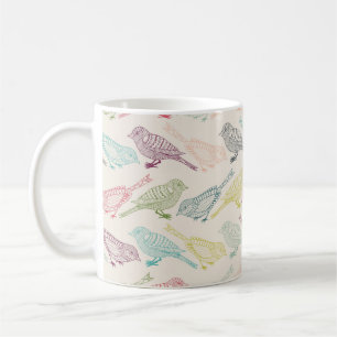 Mug Croquis d'oiseaux dessinés à la main de différente