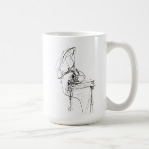 Mug Croquis du lecteur de vinyle vintage