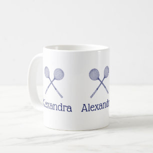 Mug Crossed Squash Racquets Blue