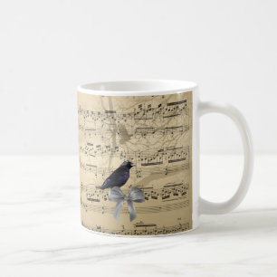 Mug Crow sur une feuille de musique