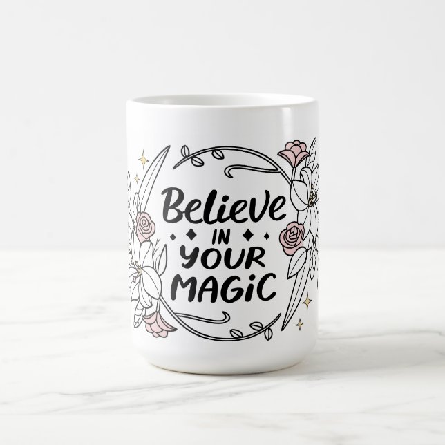 Mug Croyez en votre magie - Inspirationnel Floral (Centre)