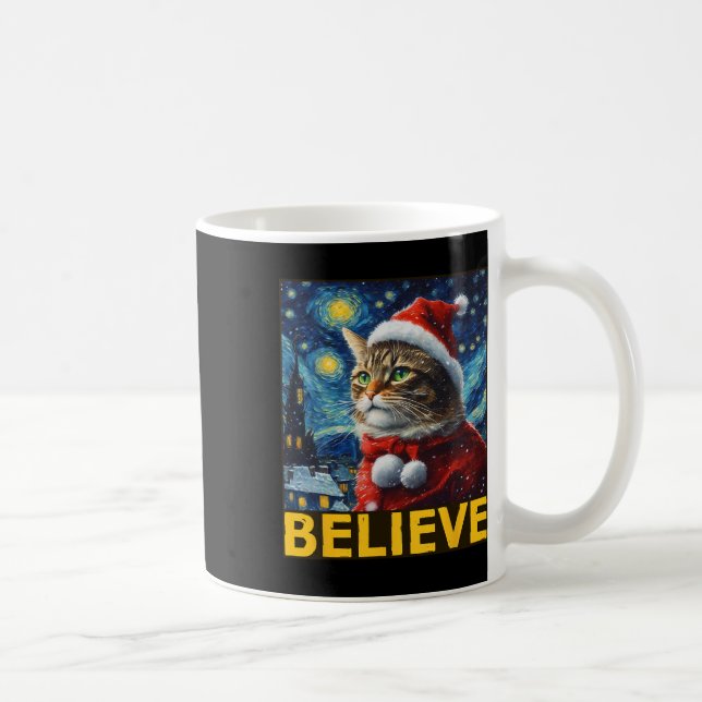 Mug Croyez la chemise de Noël Starry Night Van Gogh Ch (Droite)