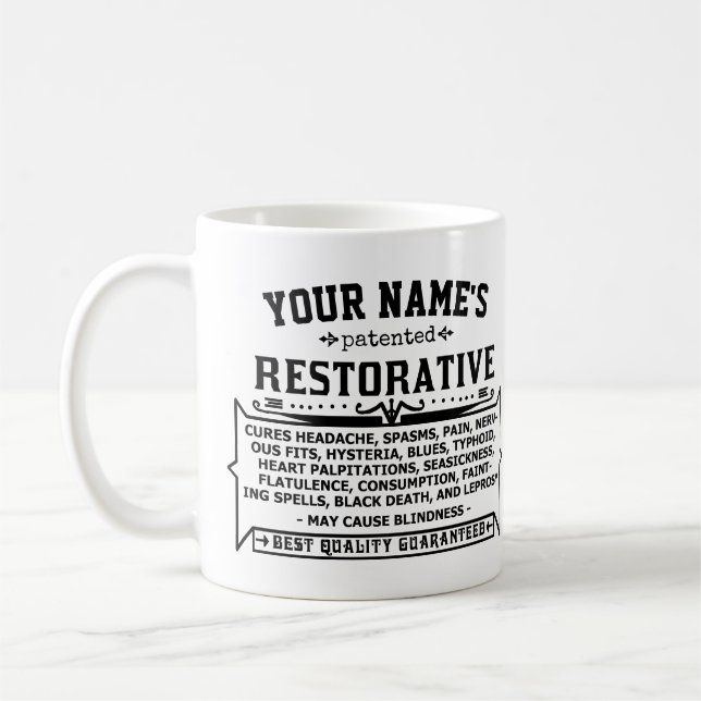 Mug Cru 2 de panacée personnalisé par nouveauté drôle (Gauche)