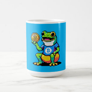 Mug Crypto Frog - Drôle Pixel Art Devise numérique