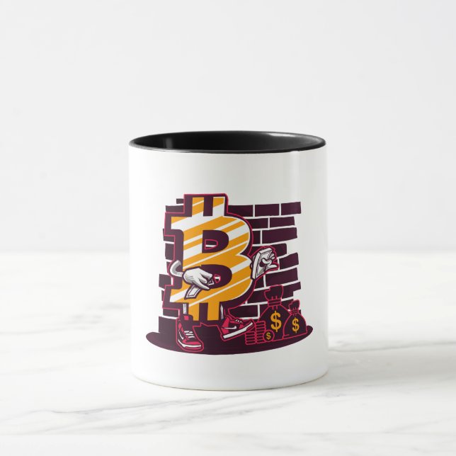 Mug Crypto Hustler : Bitcoin Street King (Centre)
