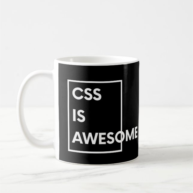 Mug CSS est une citation drôle de codage et de program (Gauche)