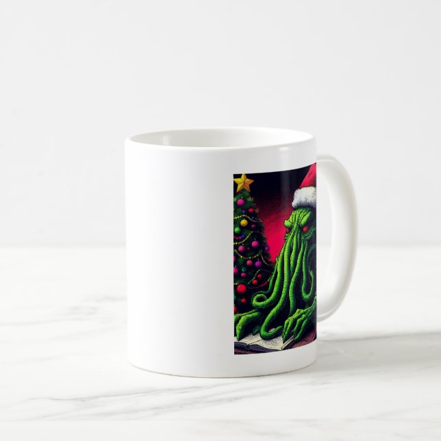 Mug Cthulhu Noël Creepmas vacances (Devant droit)