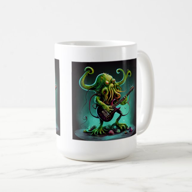Mug Cthulhu Rock 'n Roll Classic Mug, 15 oz (Devant droit)