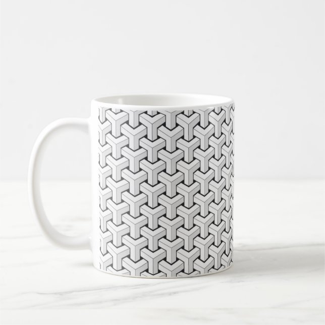 Mug Cubes Abstraits Isométriques Y en forme de cool (Gauche)