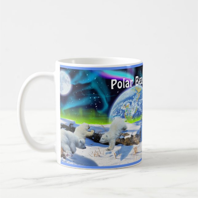 Mug Cubes d'ours polaires et aurores boréales Musique  (Gauche)