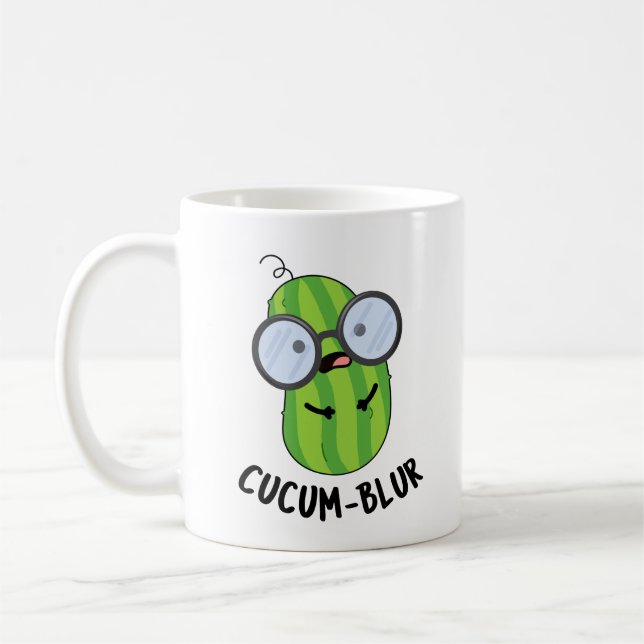 Mug Cucum-blur Funny Veggie Cucumber Pun (Gauche)
